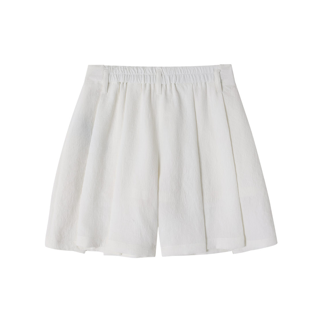 (W) 송지오 딥폴드 셋업 쇼츠 화이트((W) SONGZIO Deep Fold Set Up Shorts White) - 2