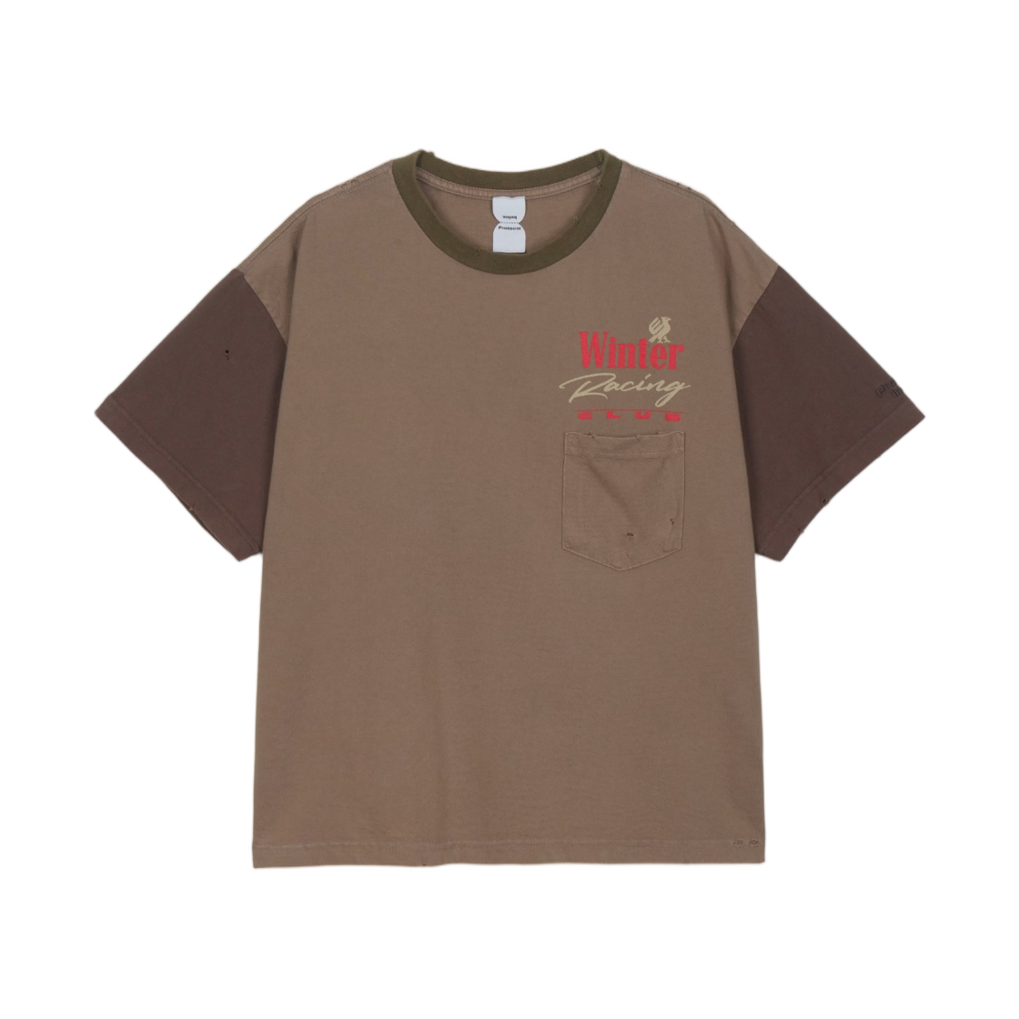 프로토콜 인덱스 패널드 포켓 티셔츠 브라운 믹스(Protocol Index Paneled Pocket T-Shirt Brown Mix)