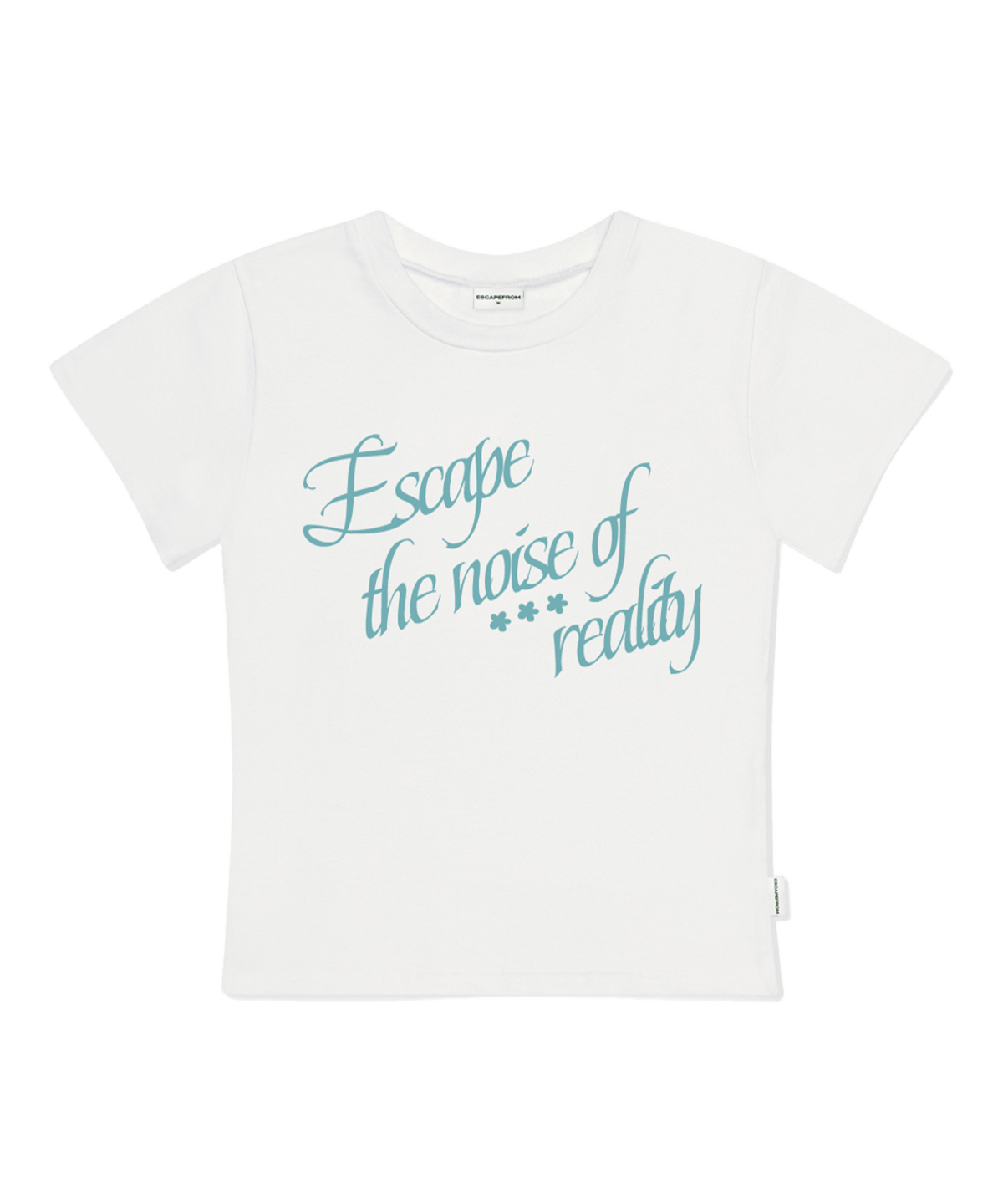 E261STS092IV Escapefrom The Noise Print Slim Fit T-Shirt Ivory