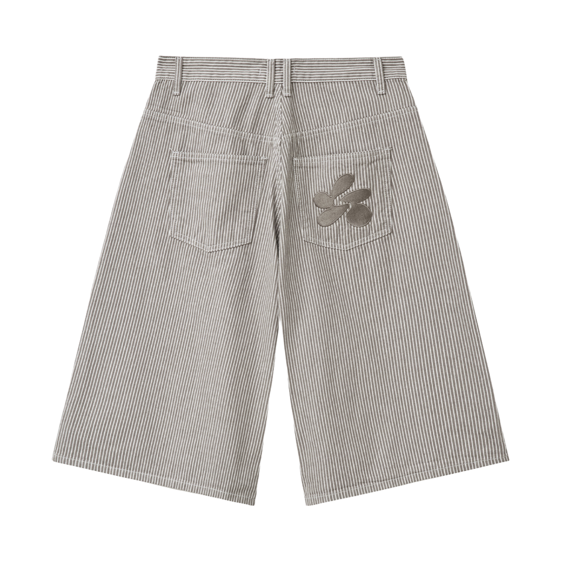 슬릭글로우 스트라이프 심볼 버뮤다 팬츠 그레이(SLEEKGLOW Stripe Symbol Bermuda Pants Gray)