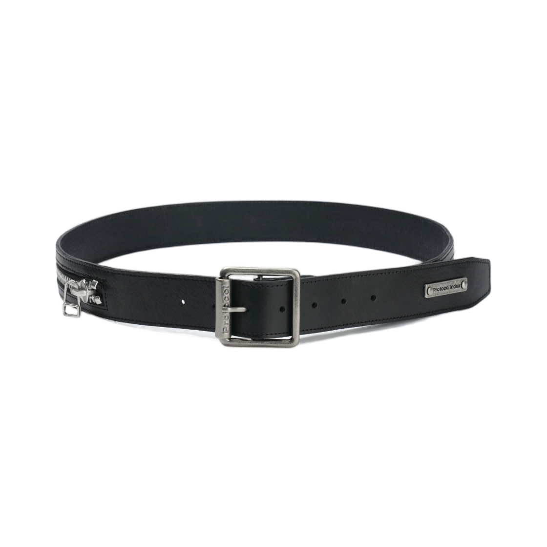 프로토콜 인덱스 지퍼 벨트 블랙(Protocol Index Zipper Belts Black)