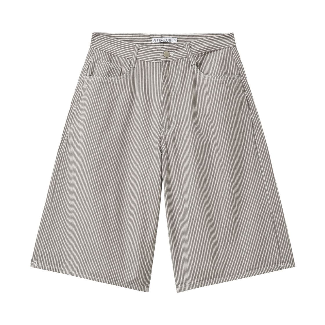 슬릭글로우 스트라이프 심볼 버뮤다 팬츠 그레이(SLEEKGLOW Stripe Symbol Bermuda Pants Gray) - 2