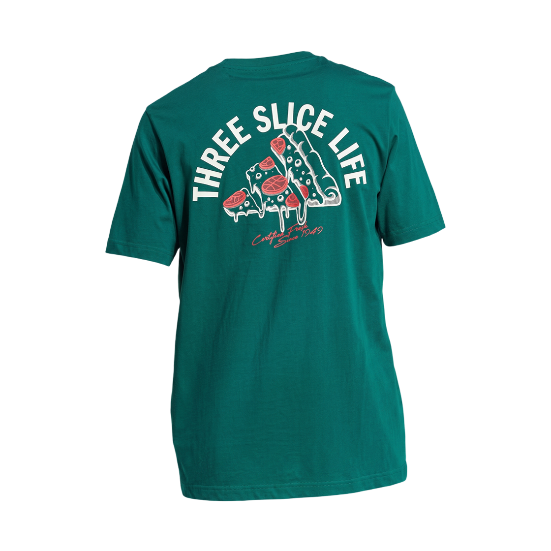 JJ4017 Adidas Lounge Pizza Graphic T-Shirt Collegiate Green - KR Sizing