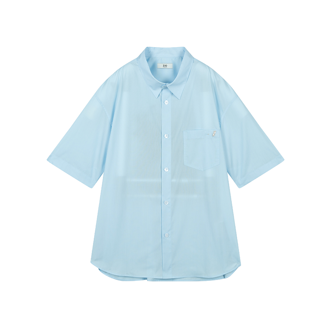 지오송지오 스플린 하프 셔츠 스카이블루 BI3SH318SB(ZIOSONGZIO COLLECTION Spleen Half Shirt Sky Blue) - 2