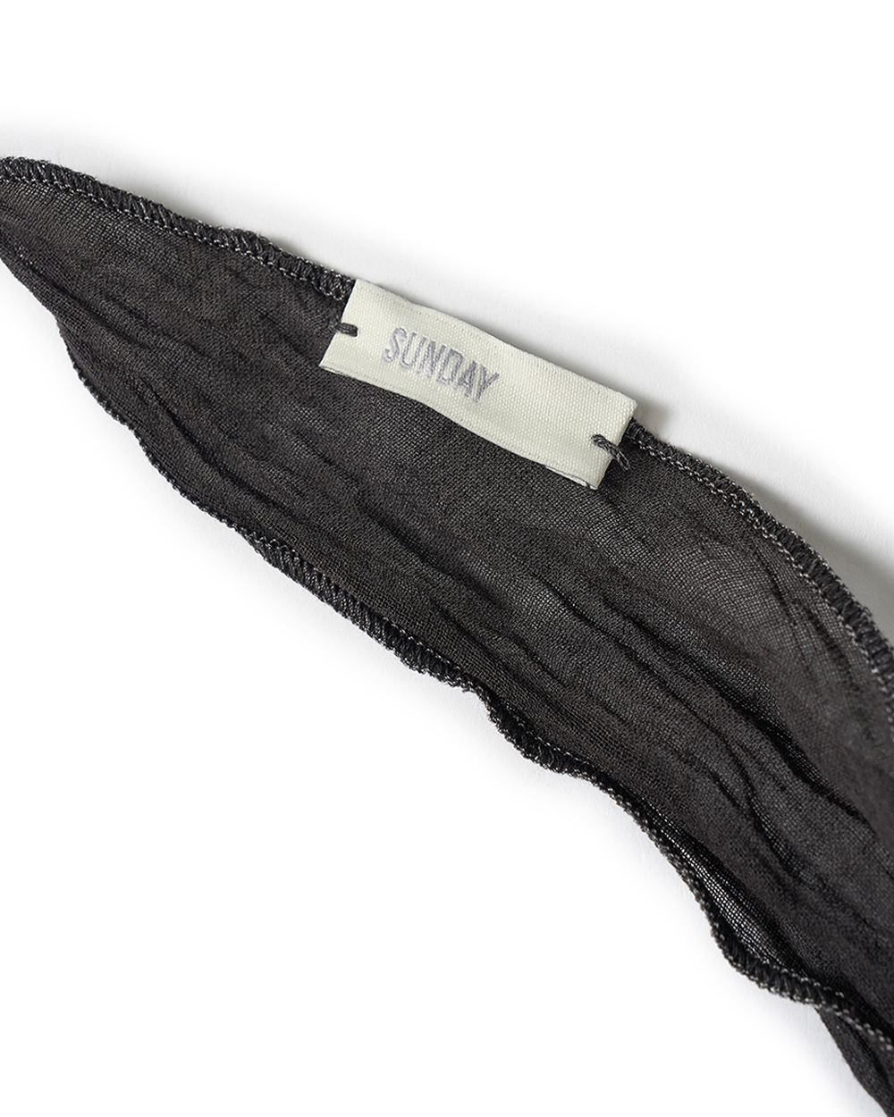선데이세레머니 내추럴 다이드 네커치프 - 딥 차콜(SUNDAY CEREMONY Natural Dyed Neckerchief - Deep Charcoal) - 2