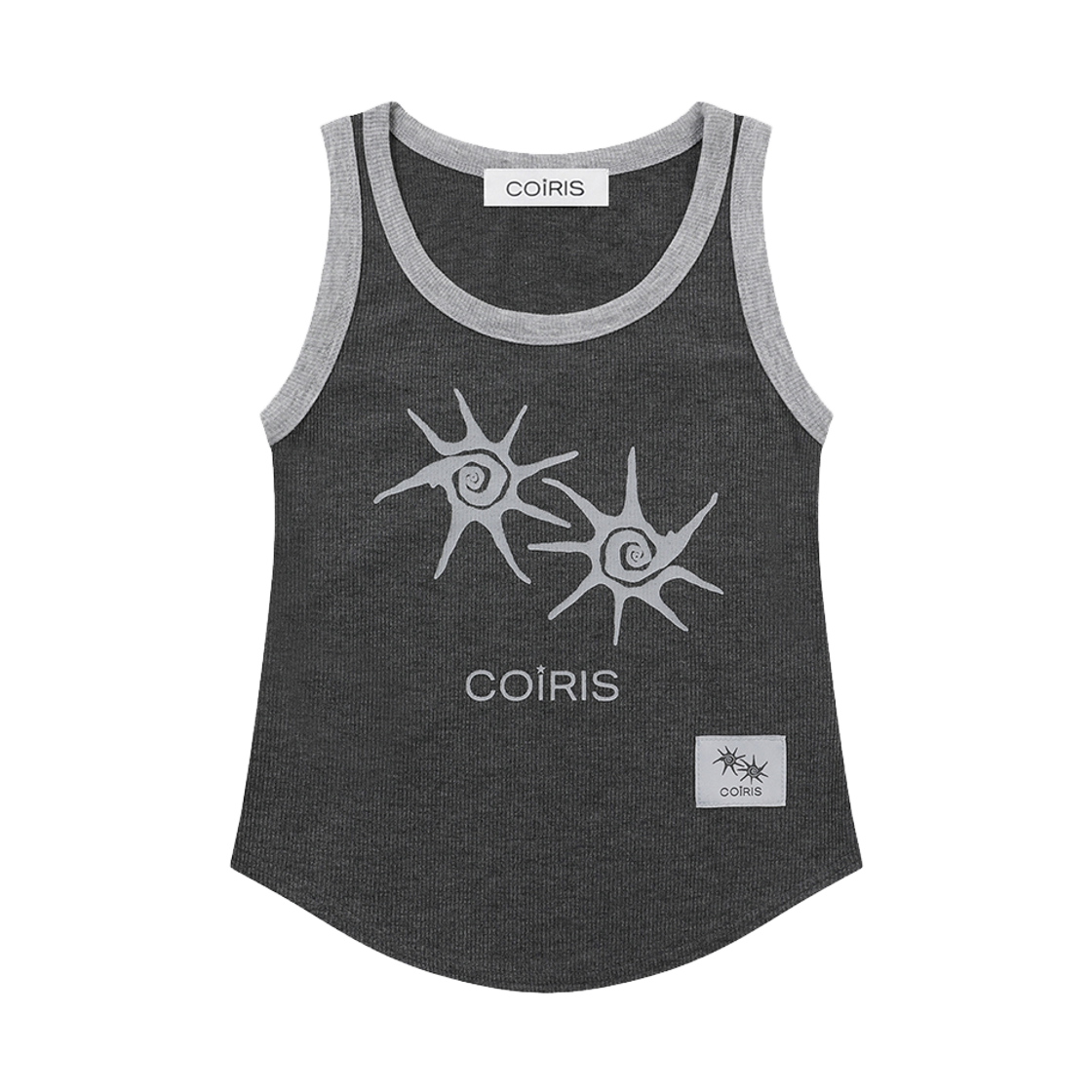 C-P00000EQ Coiris Raphion Crop Sleeveless Gray