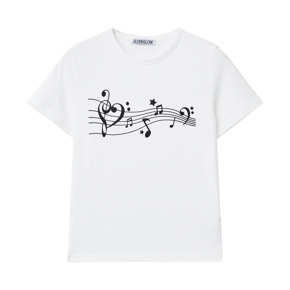 슬릭글로우 필 마이 리듬 티셔츠 화이트(SLEEKGLOW Feel My Rhythm T-Shirt White)