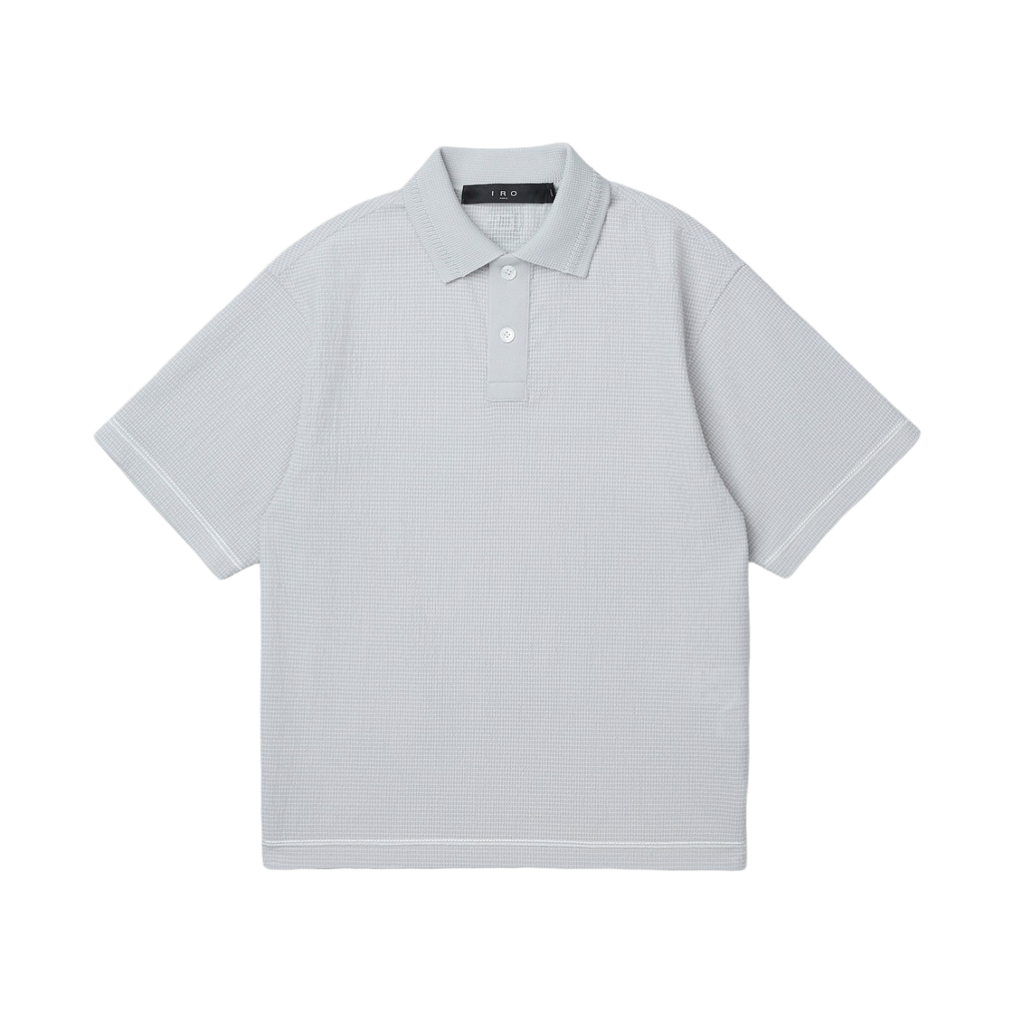 이로 온드라 시어서커 카라 반팔 티셔츠 아이보리(Iro Ondra Seersucker Collar Short-Sleeve T-Shirt Ivory)