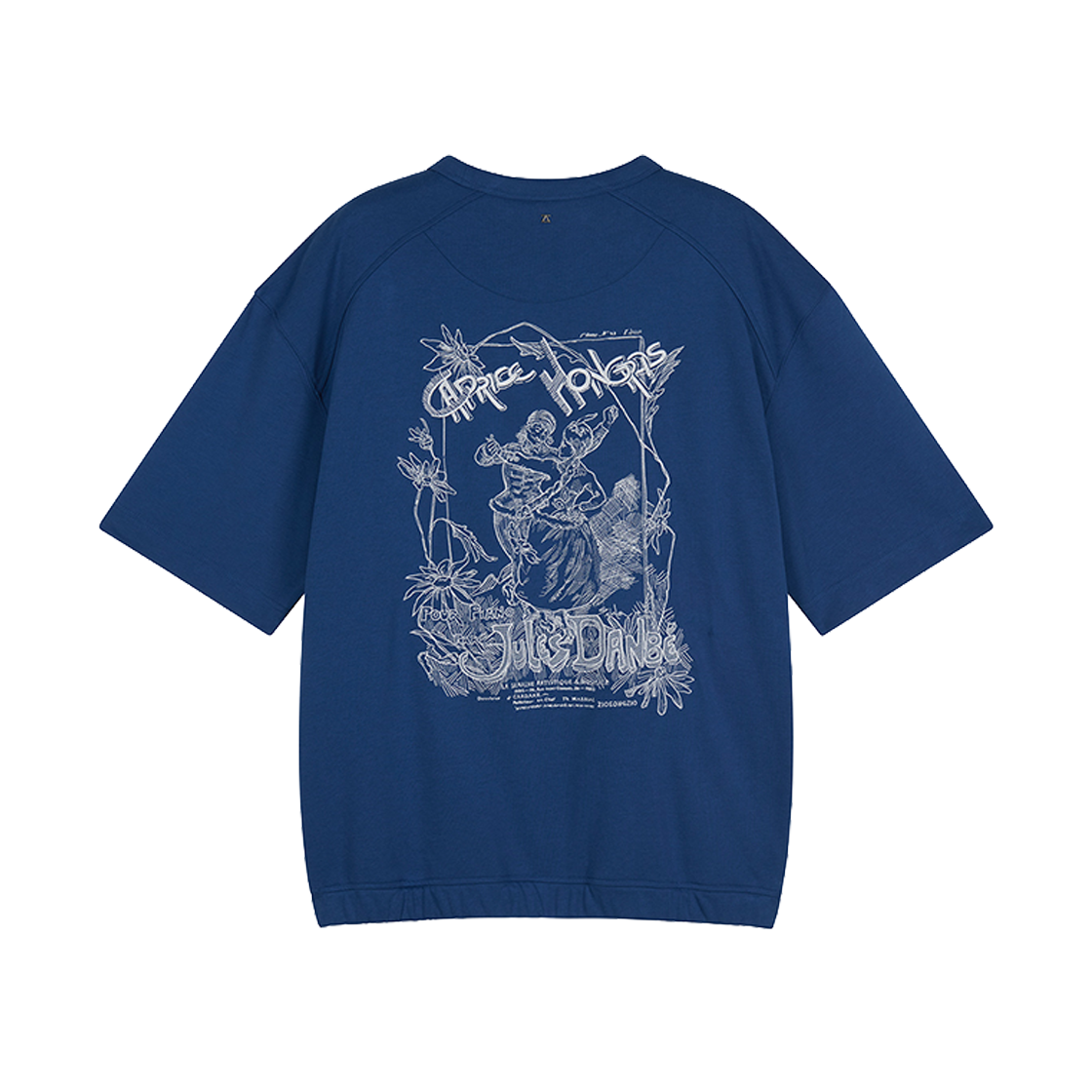 지오송지오 카프리스 아트워크 블루종 티셔츠 블루 ZI3TS373BL(ZIOSONGZIO Caprice Artwork Blouson T-Shirt Blue) - 1