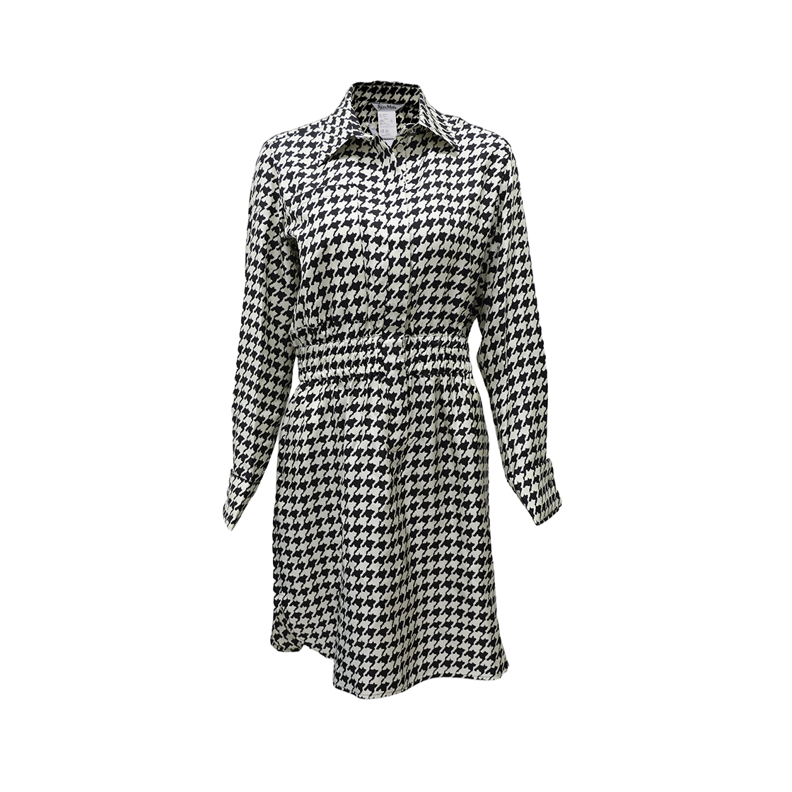 ITHHTL2KER4O Max Mara Houndstooth Silk Shirt Dress
