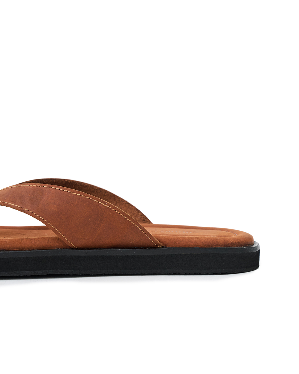 선데이세레머니 빈티지 레더 플립 플랍 - 딥오렌지(SUNDAY CEREMONY Vintage Leather Flip Flops - Deep Orange) - 6