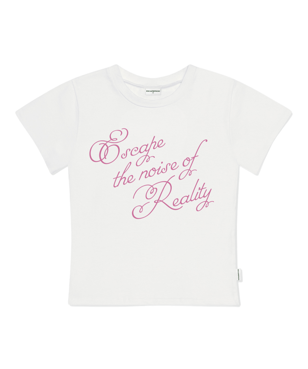 E261STS090IV Escapefrom Noise Of Reality Print Slim Fit T-Shirt Ivory