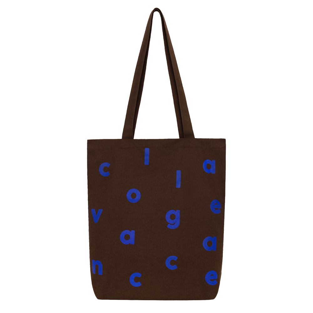 꼴라주바캉스 로고 알파벳 코튼백 브라운(COLLAGEVACANCE Logo Alphabet Cotton Bag Brown)