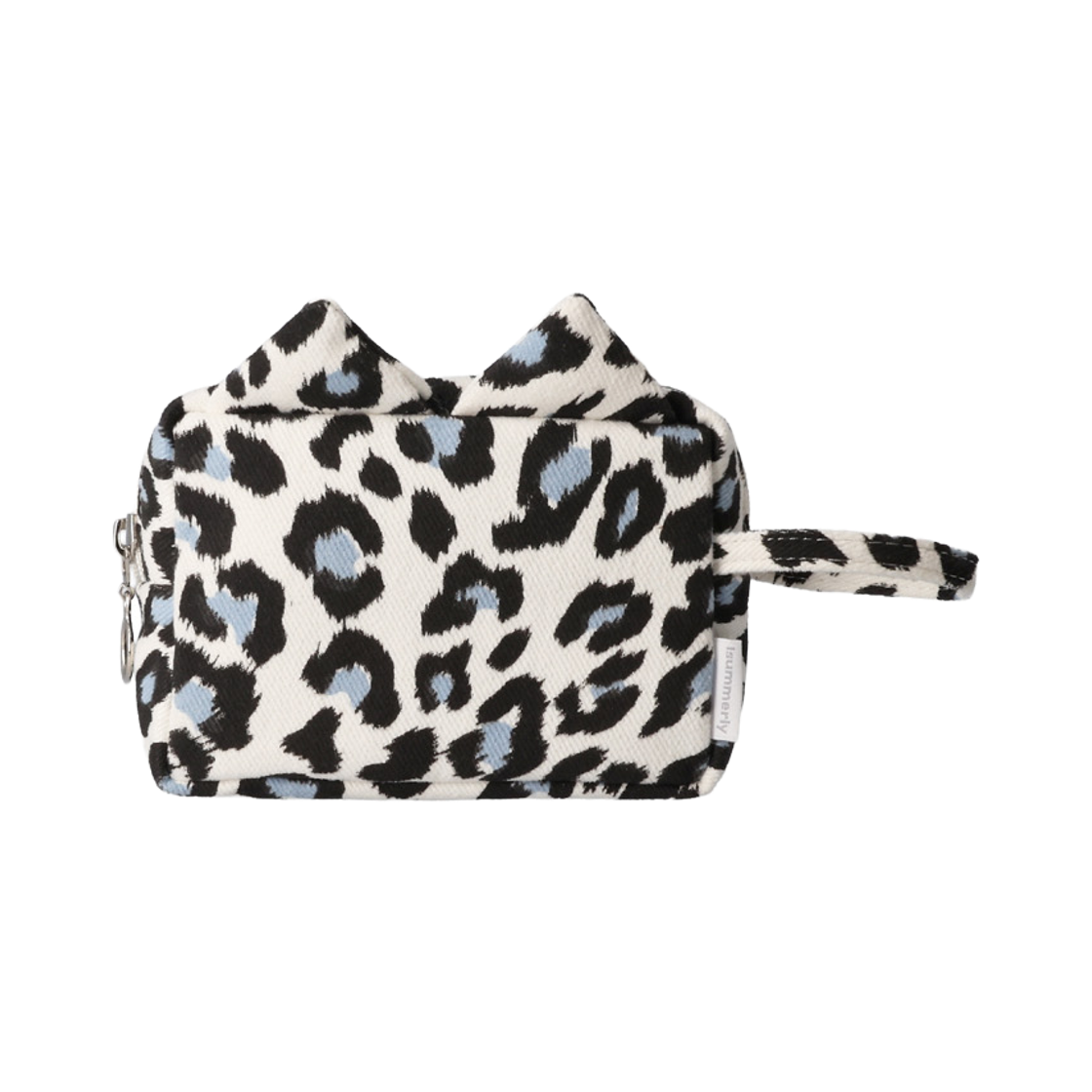아이썸머리 베베냥 파우치 스몰 사이즈 - 화이트 블루 호피(Isummerly Baby Nyang Pouch S size - blue white cat)
