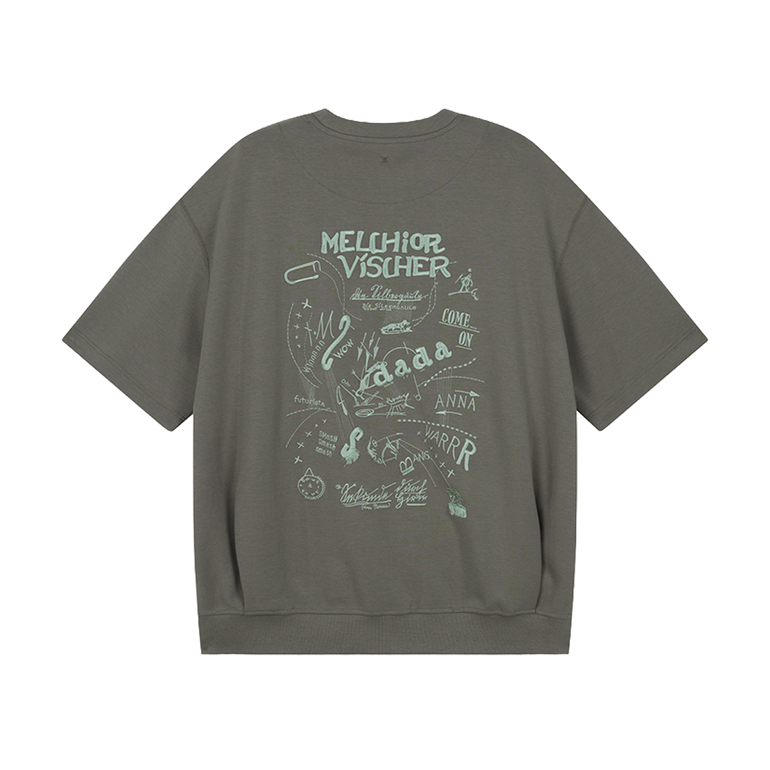지오송지오 다다이즘 아트워크 블루종 티셔츠 카키 ZI3TS316KK(ZIOSONGZIO Dadaism Artwork Blouson T-Shirts Black)