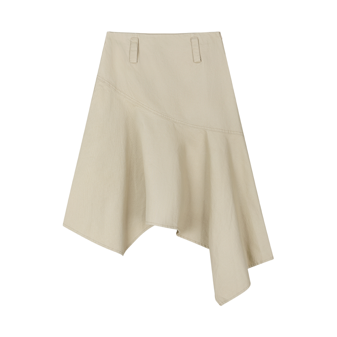 아크무어 어시메트릭 헵번 스커트 베이지(ARCMOOR Asymmetric Hepburn Skirt Begie)