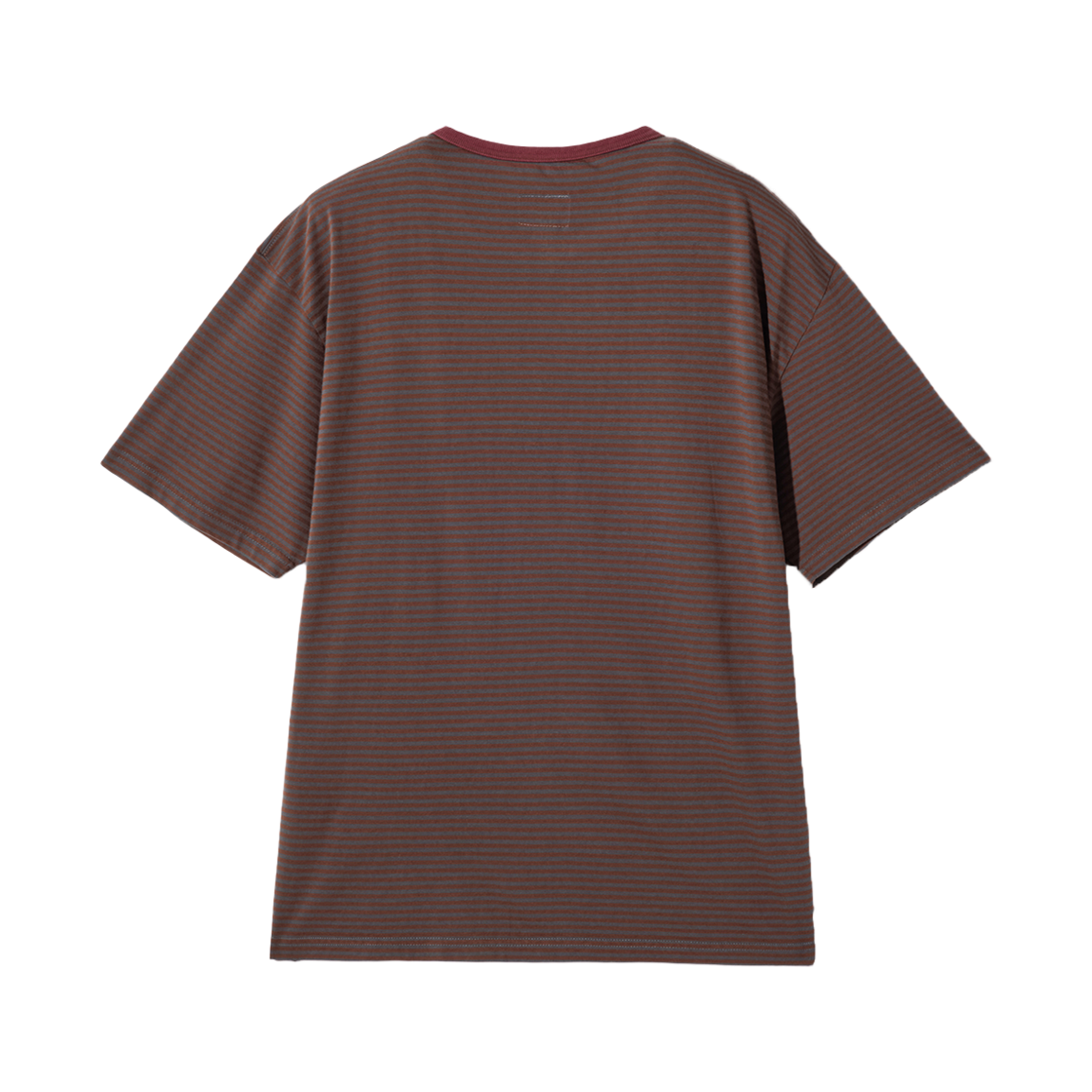 아노트 워시드 스트라이프 티셔츠 차콜 브라운(ANNOT Washed Stripe T-Shirt Charcoal Brown) - 2
