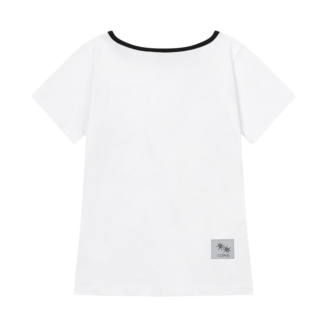 코이리스 로라 스몰 로고 원 숄더 반팔 티 화이트(Coiris Rora Small Logo One-Shoulder Half T White) - 2