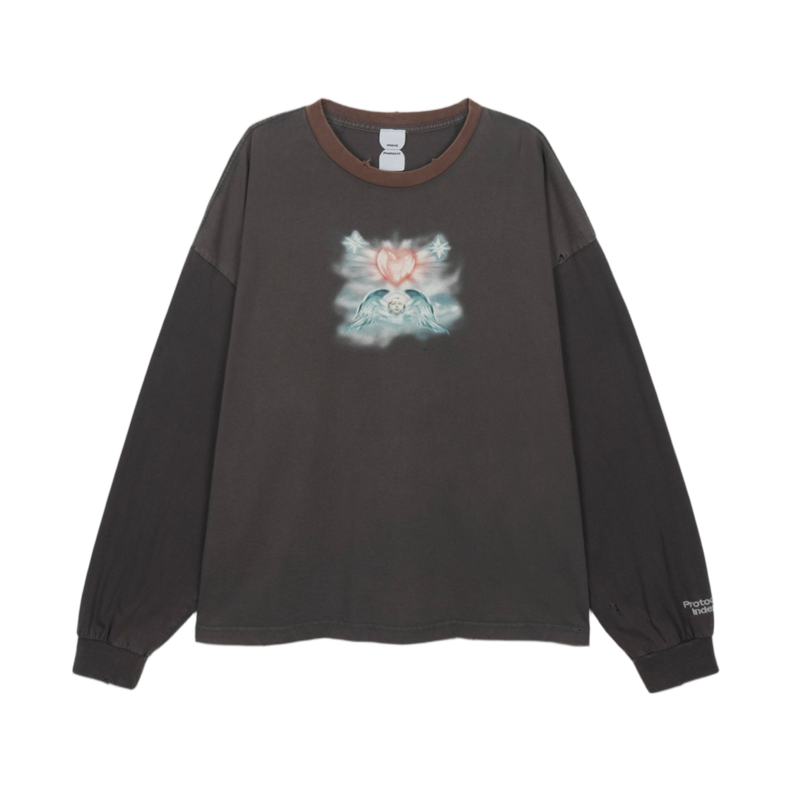 프로토콜 인덱스 FK 패널드 롱슬리브 차콜 믹스(Protocol Index Fk Paneled Long Sleeve Charcoal Mix)