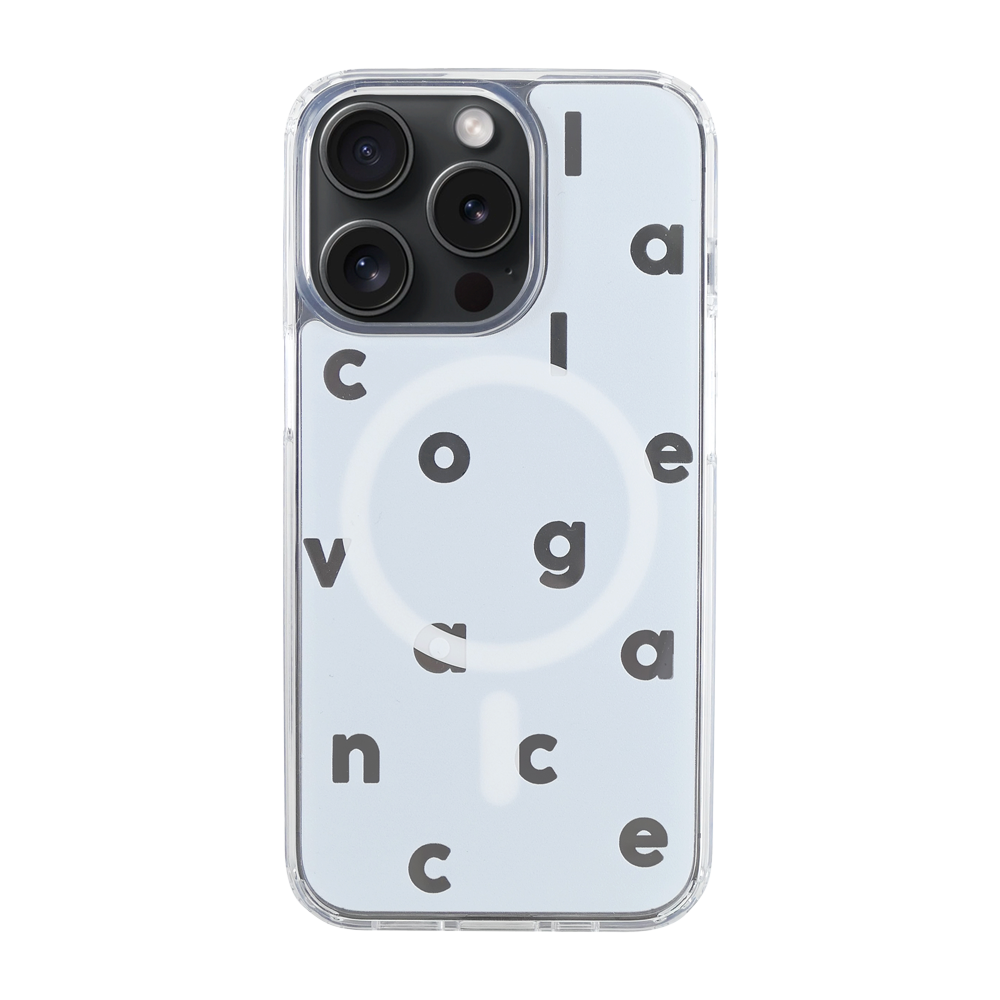 꼴라주바캉스 로고 알파벳 맥세이프 케이스 화이트(COLLAGEVACANCE Logo Alphabet MagSafe Case White)