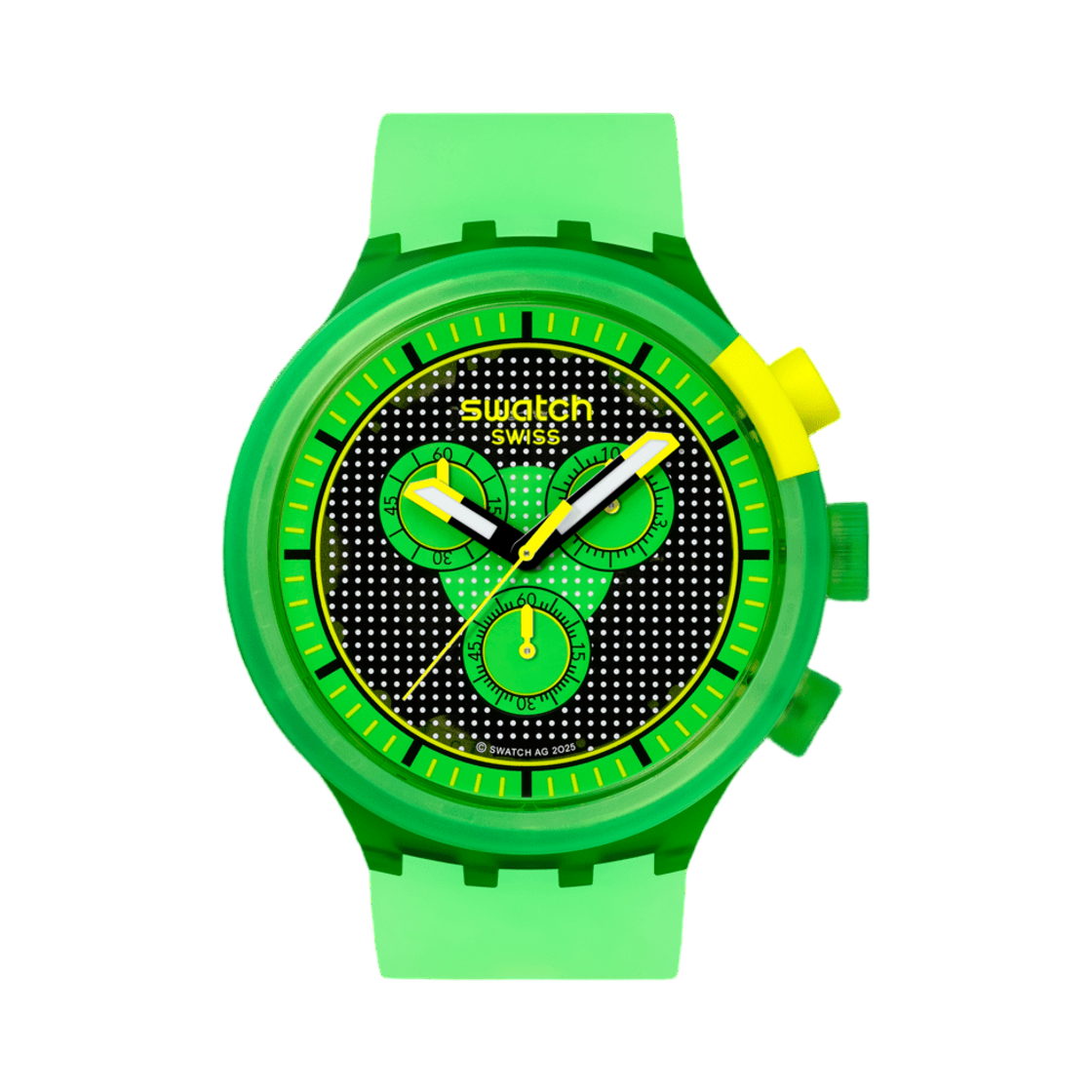 SB02G100 Swatch Glowingly Green 47mm Quartz Green