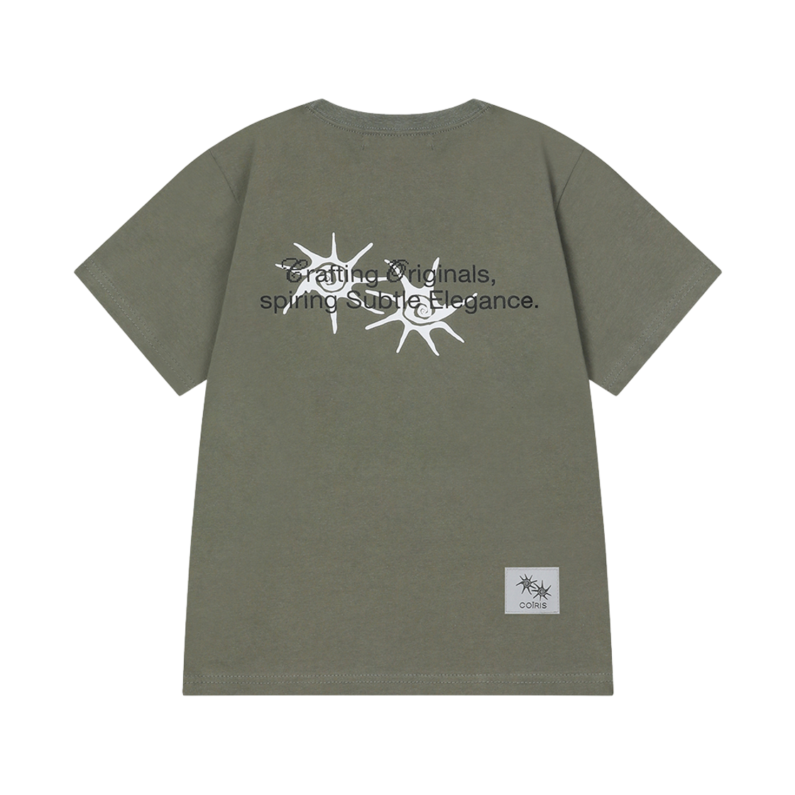 C-P00000HT Coiris Ronek Back Lettering Half T Khaki