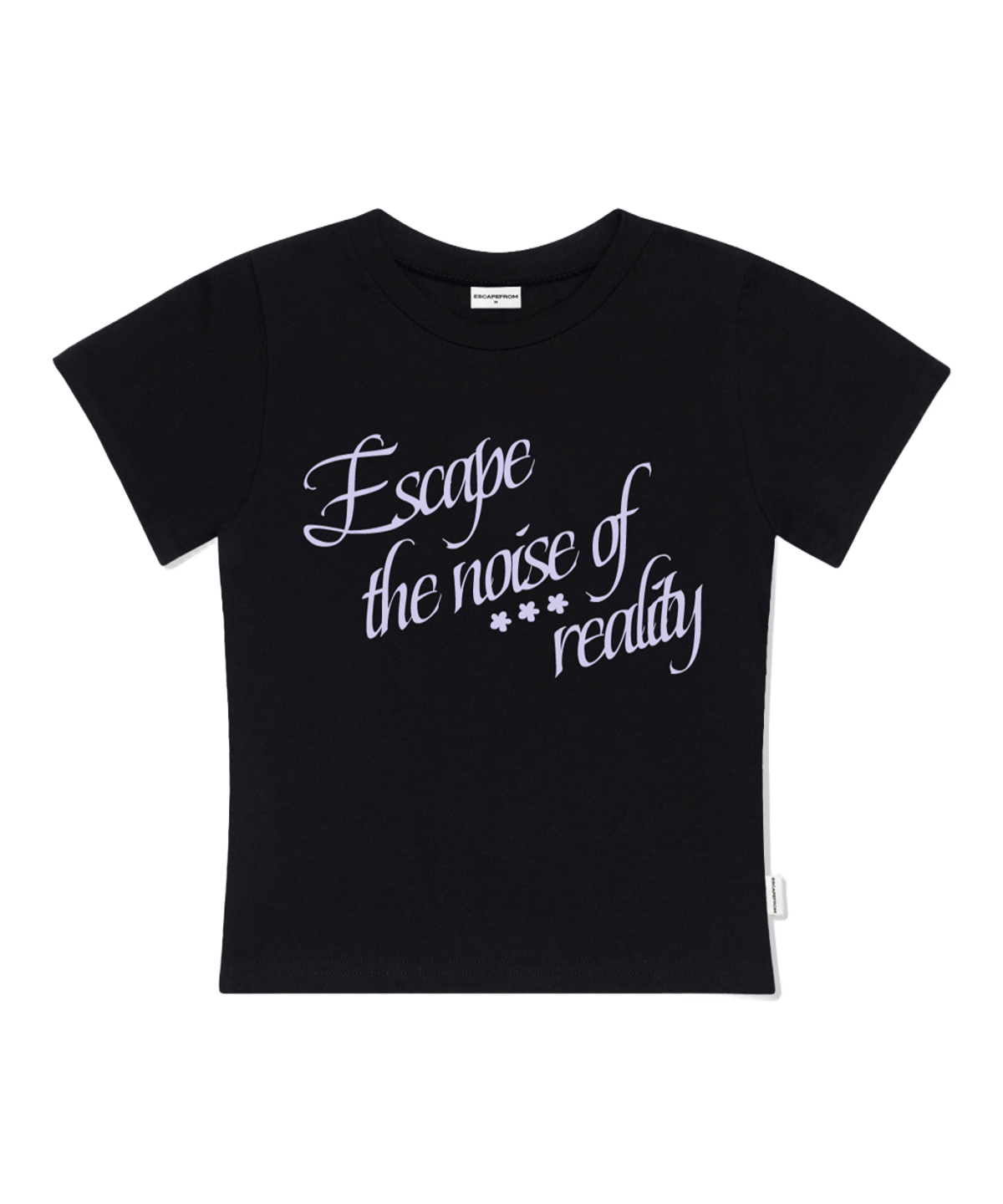 E261STS093BK Escapefrom The Noise Print Slim Fit T-Shirt Black