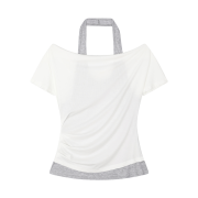 ARCMOOR Draped Off-Shoulder White