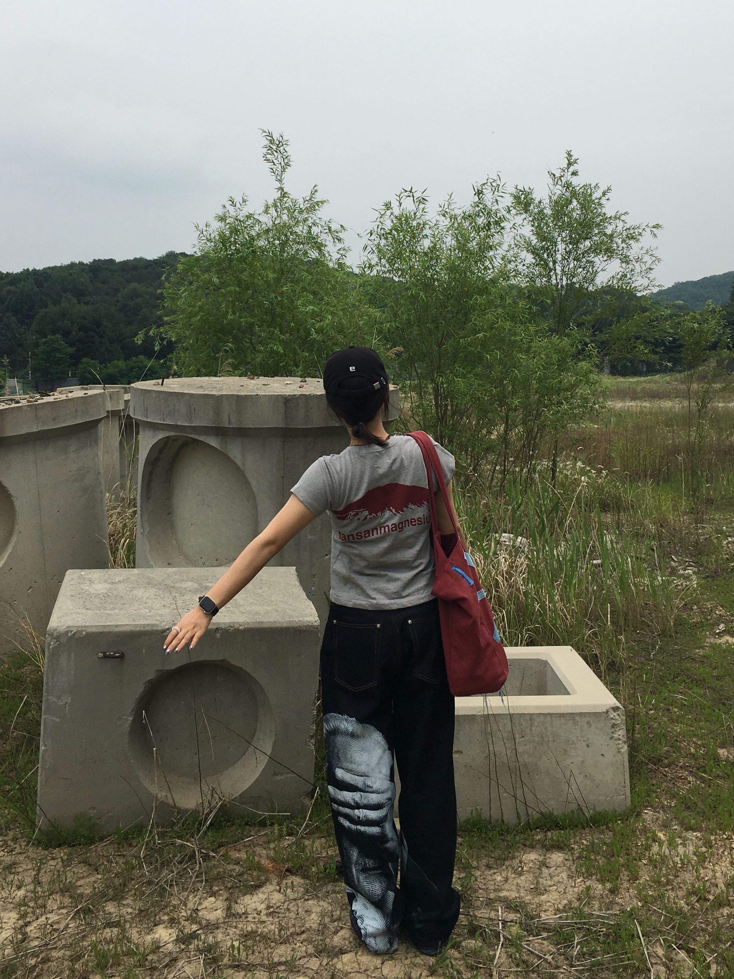 Romantic Move Bowler Sneakers Washing Black 착용 스타일 - 8