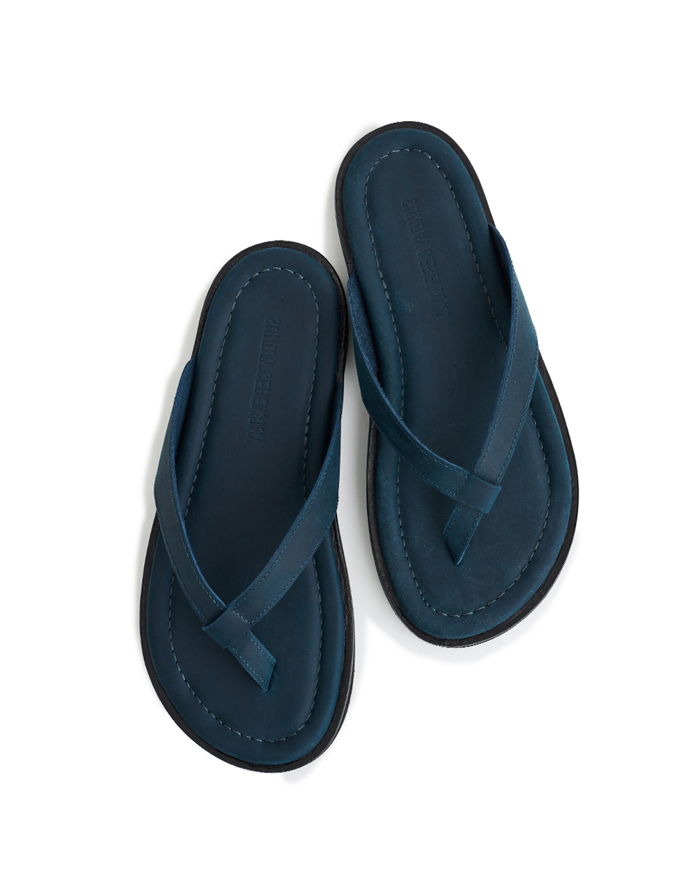선데이세레머니 빈티지 레더 플립 플랍 - 인디고(SUNDAY CEREMONY Vintage Leather Flip Flops - Indigo) - 2