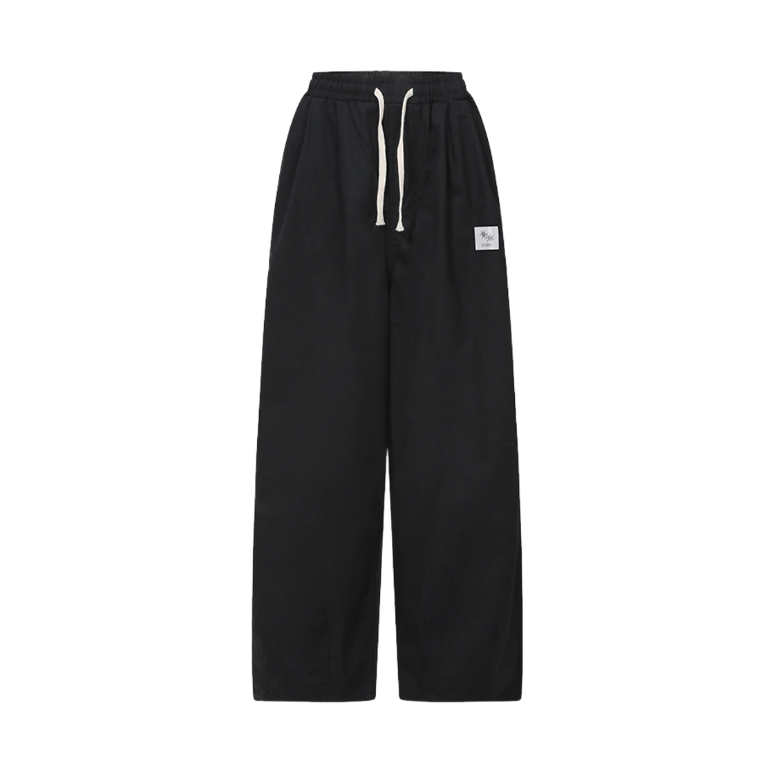 C-P00000BA Coiris Corvin Pintuck Wide Banding Pants Black