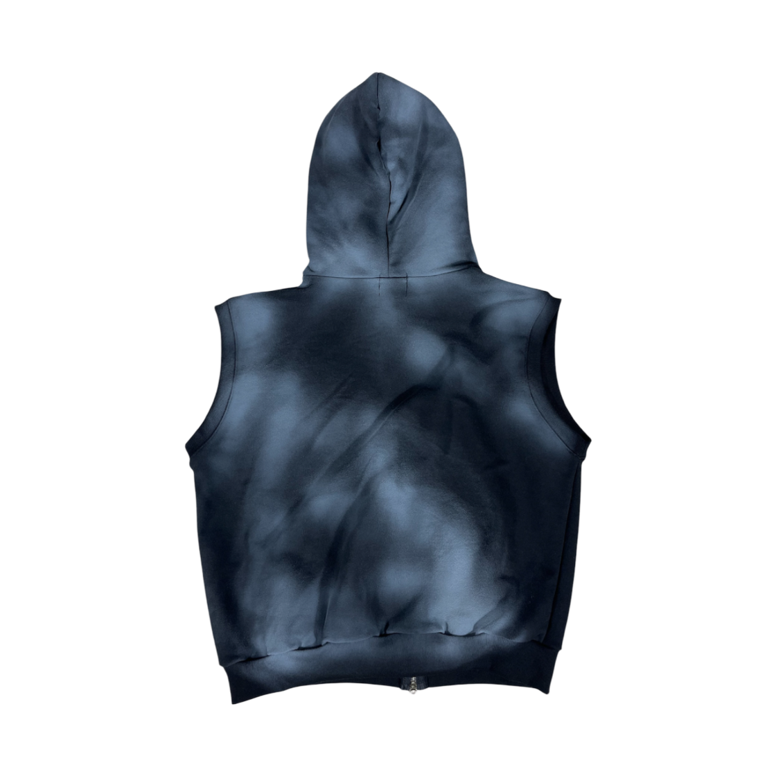 스케이터락 스페이드 페인팅 스웨트 후드 집업 베스트 블랙(SK8ERROCK Spade Painting Sweat Hood Zip-up Vest Black) - 2