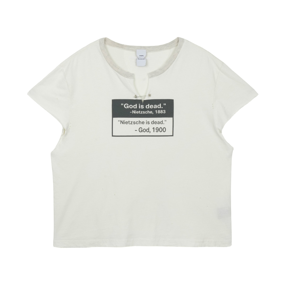 프로토콜 인덱스 세이프티 핀 컷 업 슬리브리스 아이보리(Protocol Index Safety Pin Cut Up Sleeveless Ivory)