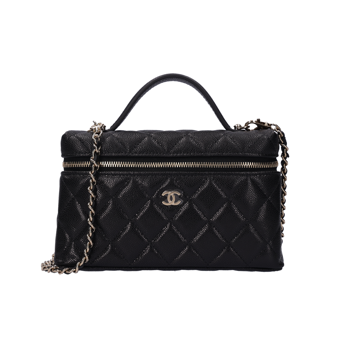 샤넬 AP4385 캐비어 코스메틱 블랙(Chanel AP4385 Caviar Cosmetic Case Black)