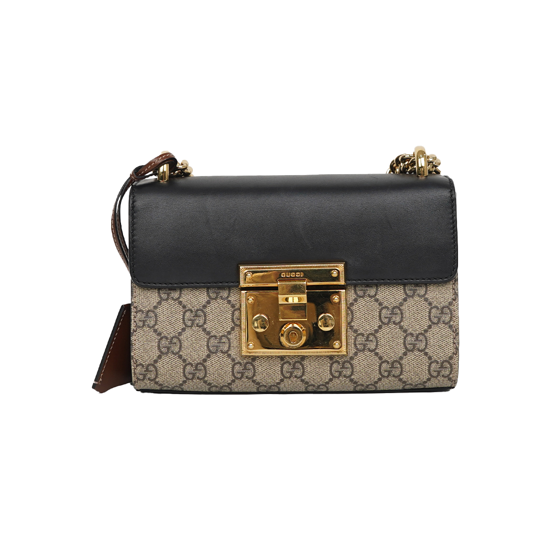 IT4MLDTFI4K2 Gucci GG Supreme Padlock Small Shoulder Bag 409487