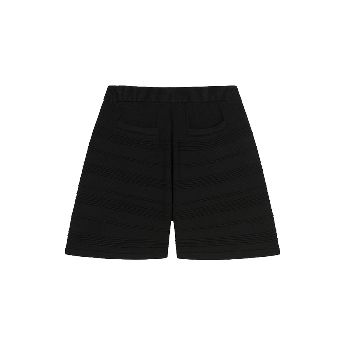 지오송지오 멀티 텍스쳐 크루넥 니트 쇼츠 블랙 ZI3PT312BK(ZIOSONGZIO Multi Texture Knit Shorts) - 2