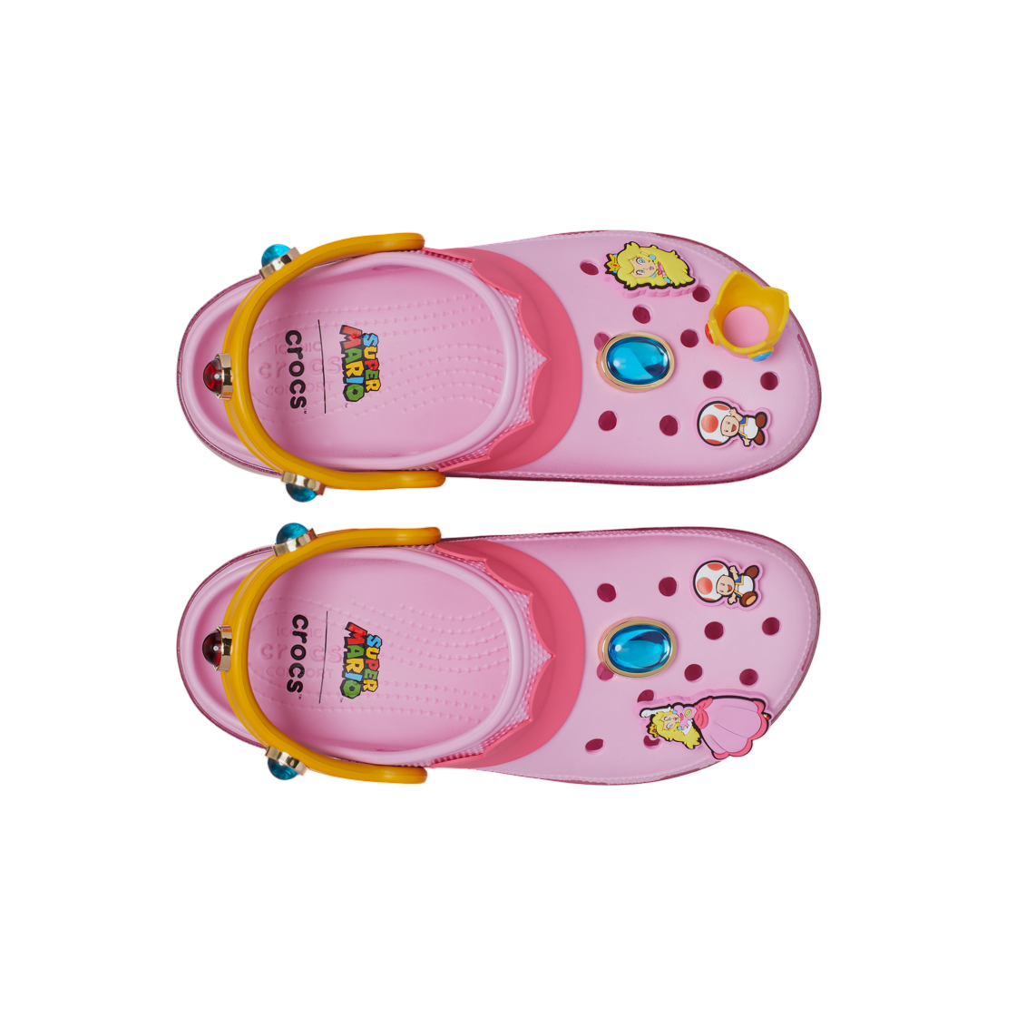 (W) 크록스 x 슈퍼 마리오 브라더스 피치 공주 클래식 플랫폼 클로그 멀티((W) Crocs x Super Mario Bros Princess Peach Classic Platform Clog Multi) - 2
