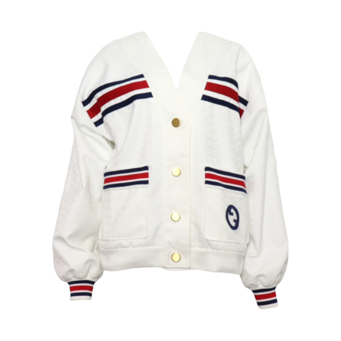 ITACVJMNOVTM Gucci Interlocking G White Technical Jersey Women Jacket 747072