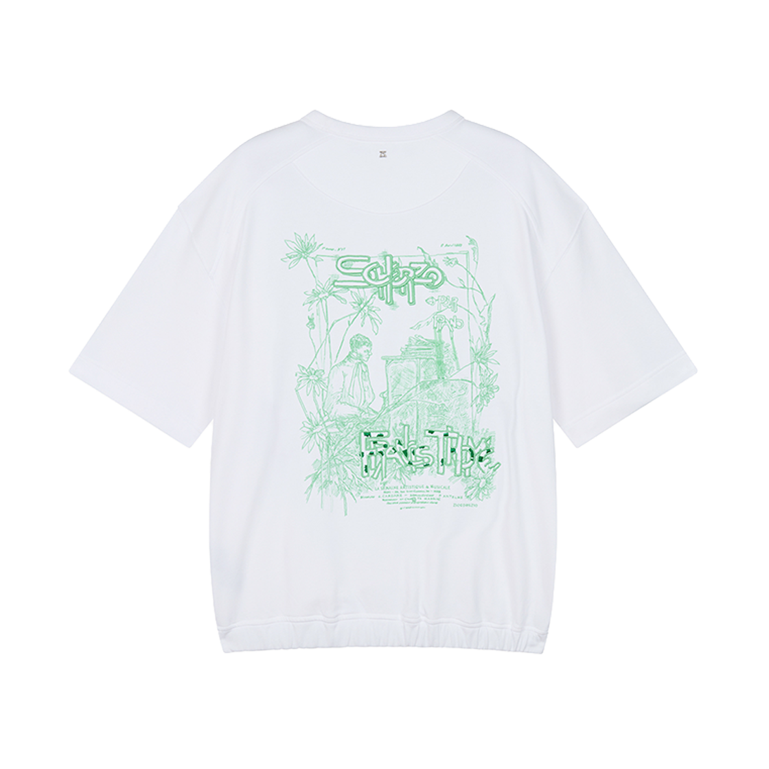 지오송지오 스케르조 아트워크 블루종 티셔츠 화이트 ZI3TS374WH(ZIOSONGZIO Scherzo Artwork Blouson T-Shirt White)