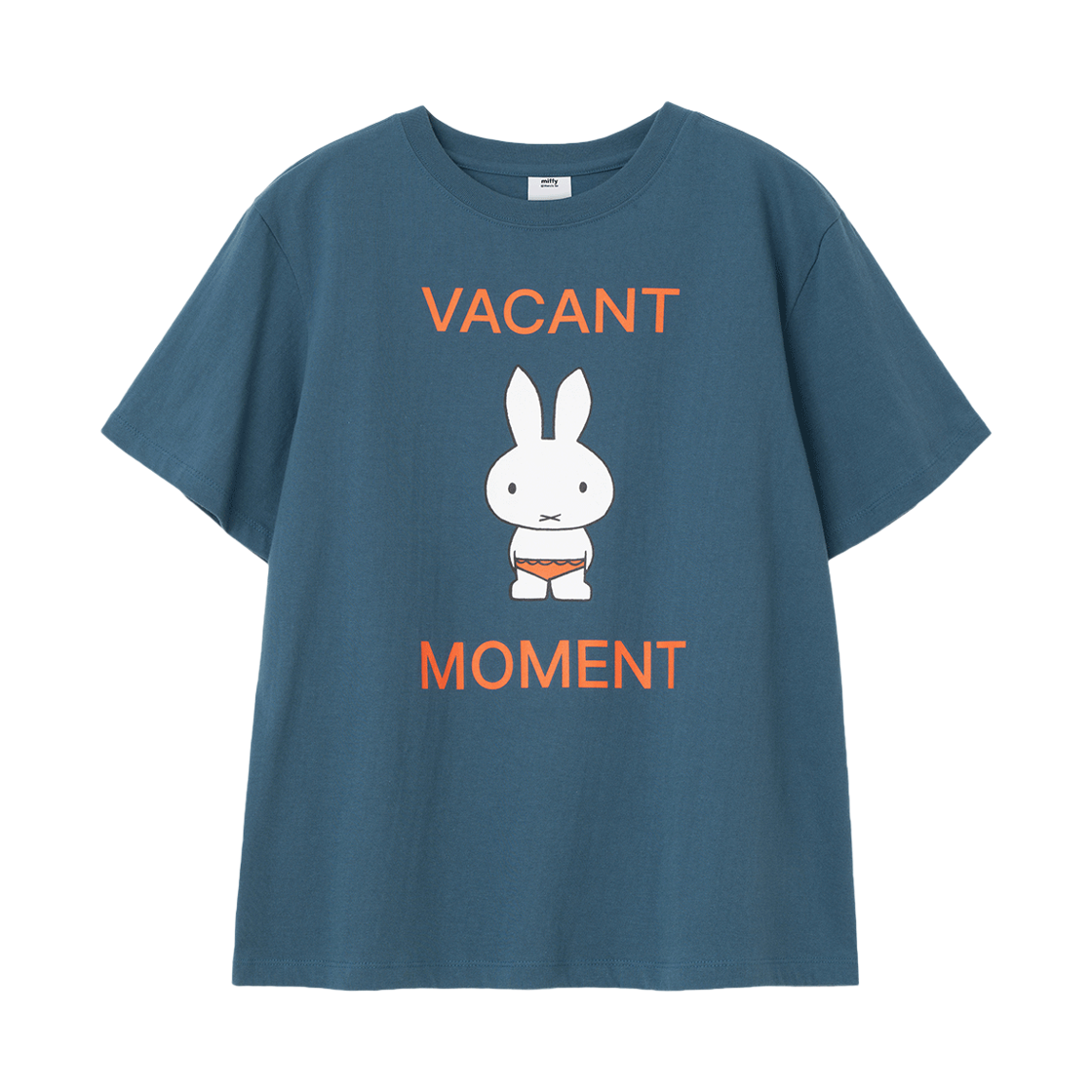 밀로 우먼 x 미피 베이컨트 미피 티셔츠 딥 블루(MILLO WOMEN x miffy Vacant Miffy T-Shirt Deep Blue)