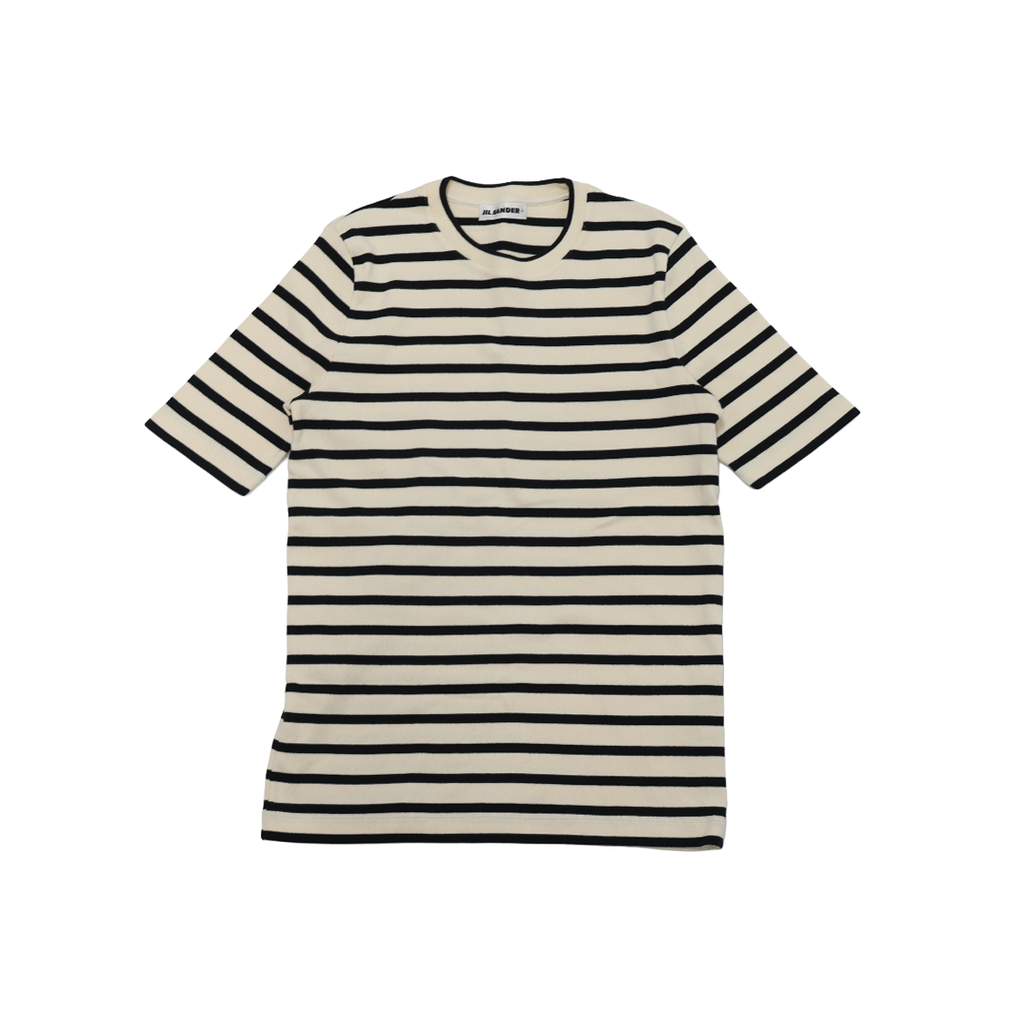 ITBBLFQ338CJ Jil Sander JPPU707524 Ivory & Black Short Sleeve Top