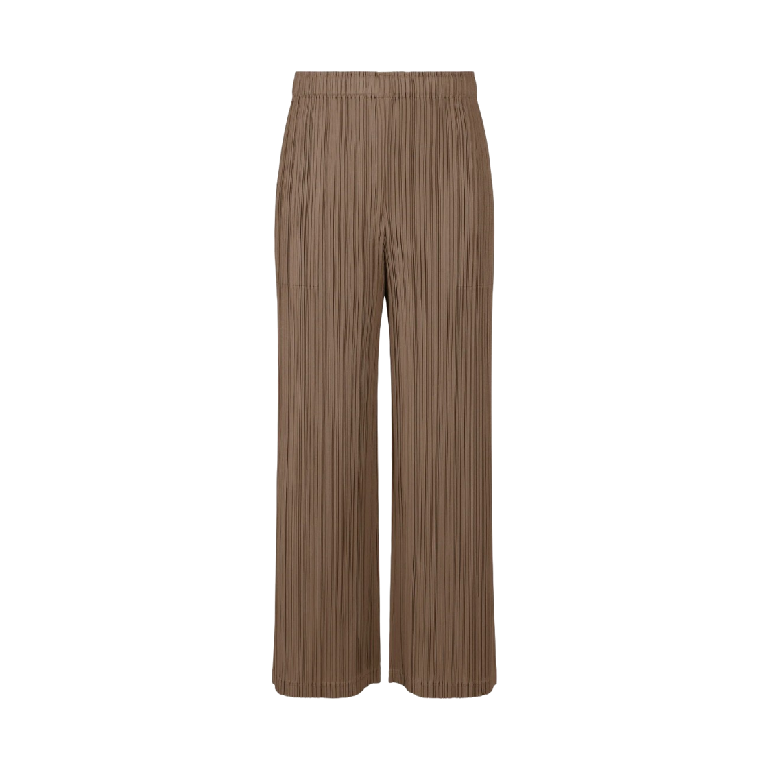 PP61-JF412-45 (W) Pleats Please Issey Miyake Loop Bottoms Dark Brown