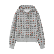 MILLO WOMEN x miffy I Apple MW Zip-Up Hoodie Melange Gray