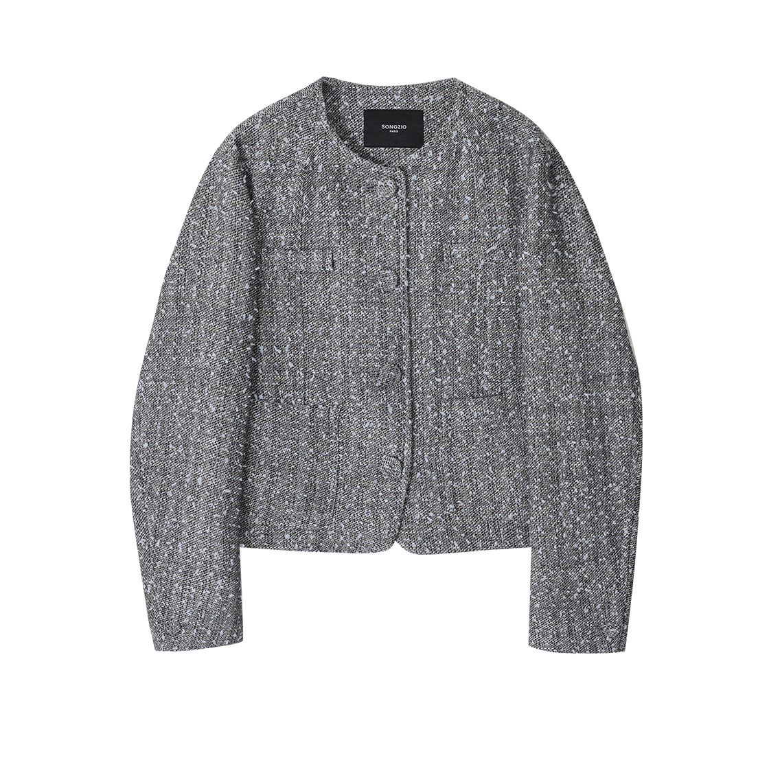 WI3JK304BK (W) SONGZIO Cocoon Tweed Jacket Black