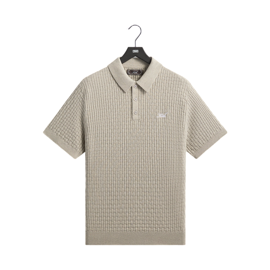 키스 베스킷 위브 틸던 폴로 라이트 헤더 그레이(Kith Basket Weave Tilden Polo Light Heather Grey) - 1
