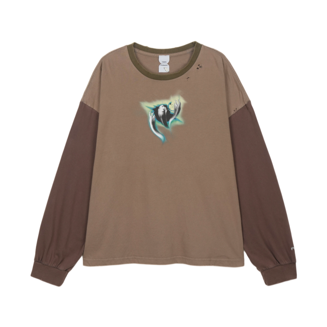 프로토콜 인덱스 FK 패널드 롱슬리브 브라운 믹스(Protocol Index Fk Paneled Long Sleeve Brown Mix)