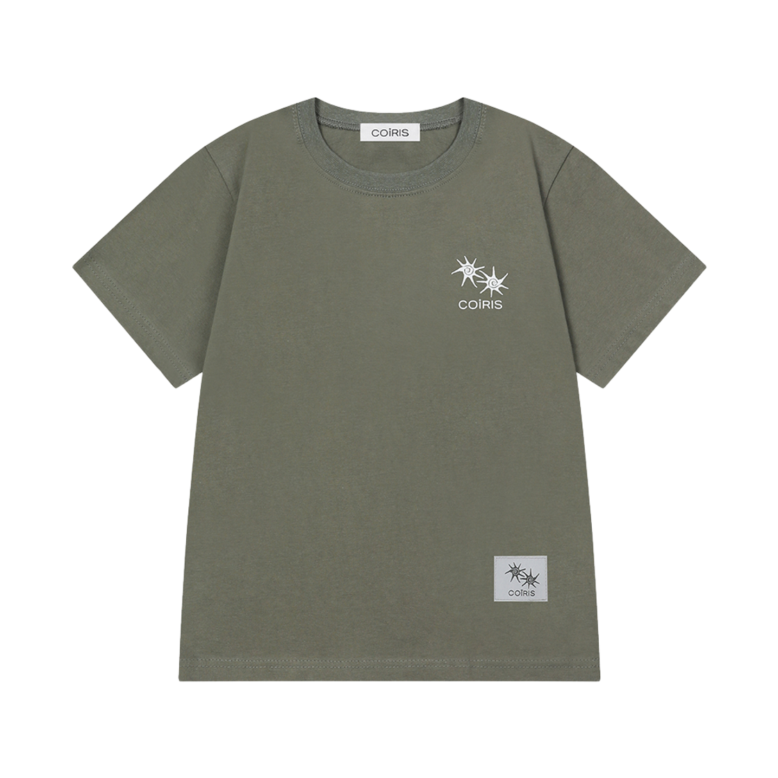 코이리스 로넥 백 레터링 반팔 티 카키(Coiris Ronek Back Lettering Half T Khaki) - 2