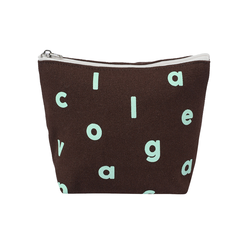 꼴라주바캉스 로고 알파벳 컬러 파우치 브라운 민트(COLLAGEVACANCE Logo Alphabet Color Pouch Brown Mint) - 1