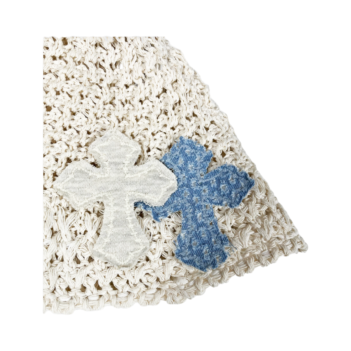스케이터락 크로스 니트 버킷햇 아이보리(SK8ERROCK Cross Knit Bucket Hat ivory) - 5