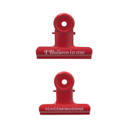 Peaceminusone x Verdy Bulldog Clip Red (Set of 2)